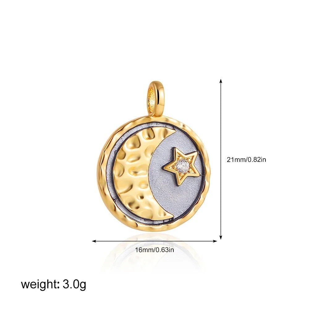 Exquisite Moon Star Sun Evil Eyes Pendant