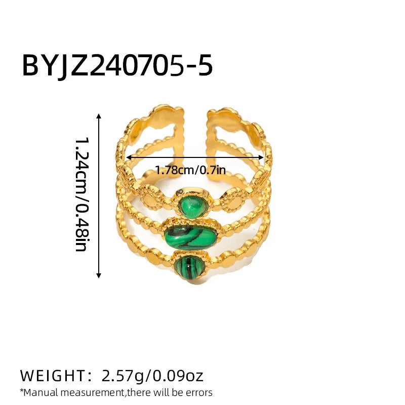 Emerald Ophelia Ring