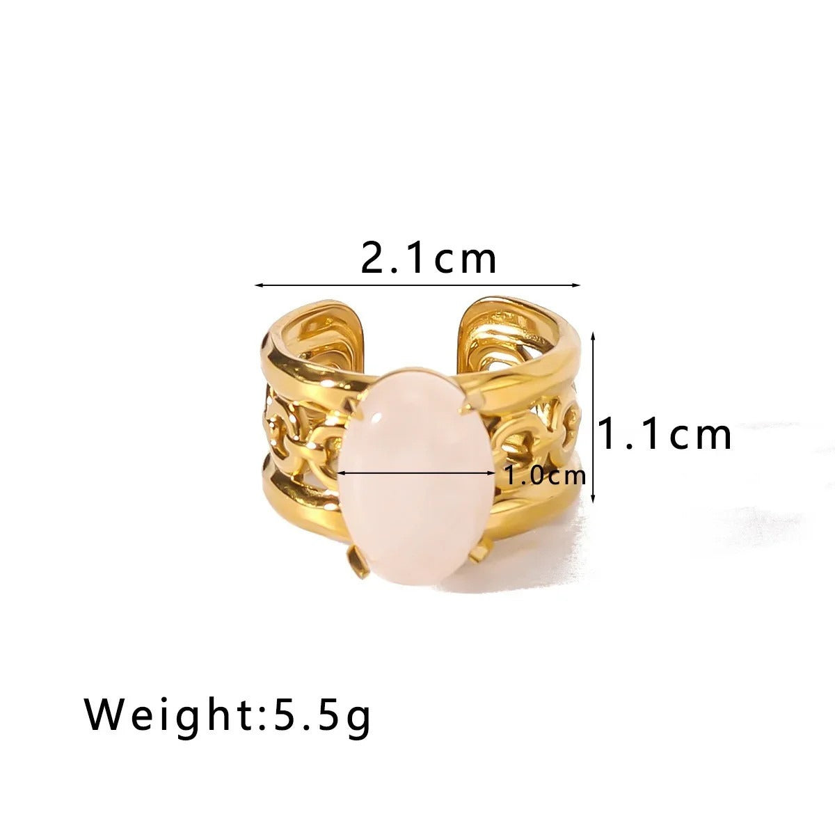 LIORA| Tiger Eye Stone Open Ring