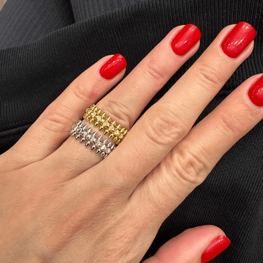 Creative Geometry Rivet Rings For Women Men Smooth Wide Ring Wedding Exquisite Classic Punk Jewelry Gift 2025