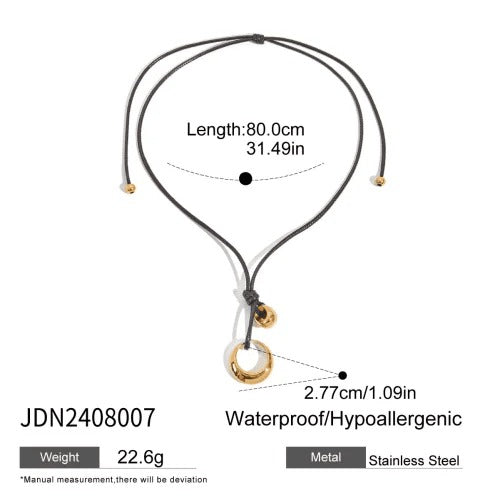 Irregular Geometric Wax Necklace