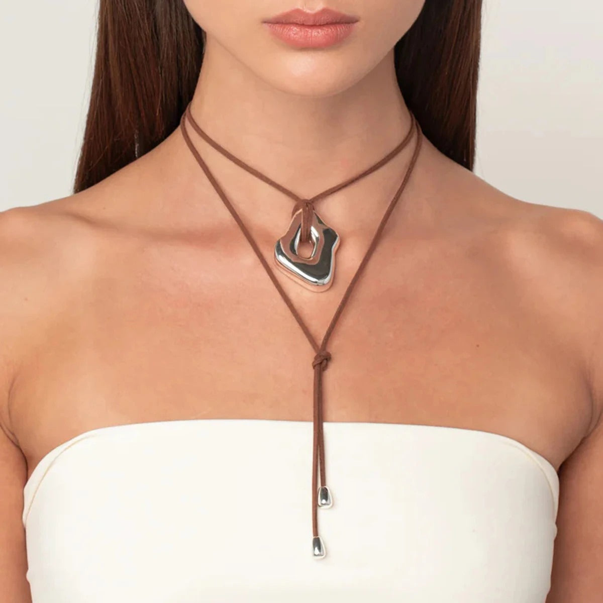 Irregular Geometric Wax Necklace