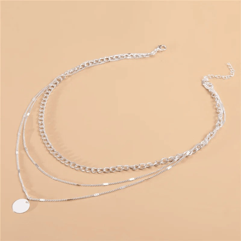 Vintage Necklace on Neck Chain Women's Jewelry Layered Accessories