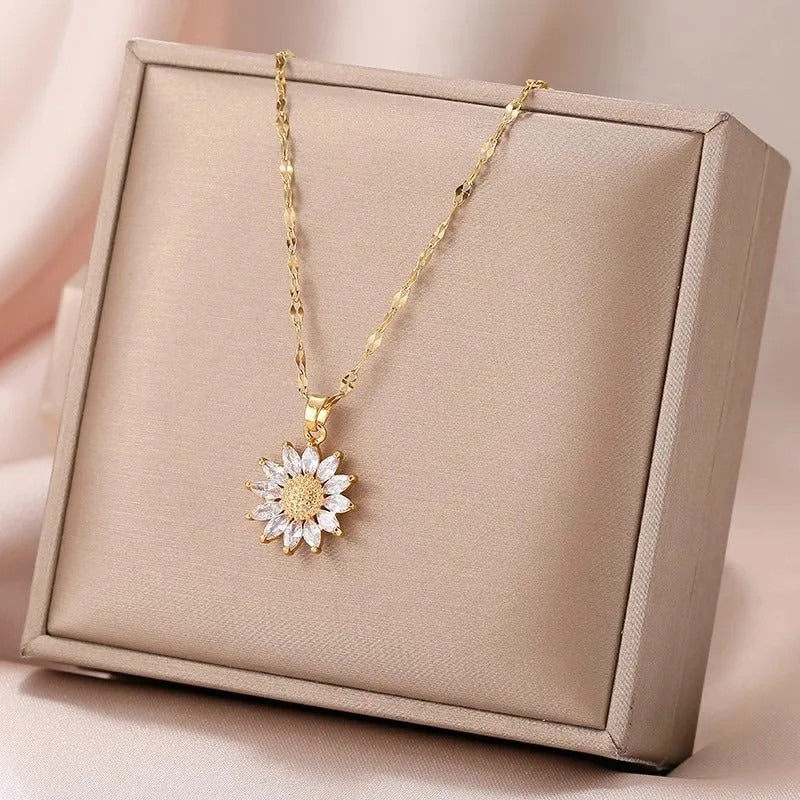 Crystal Sunflower Necklace