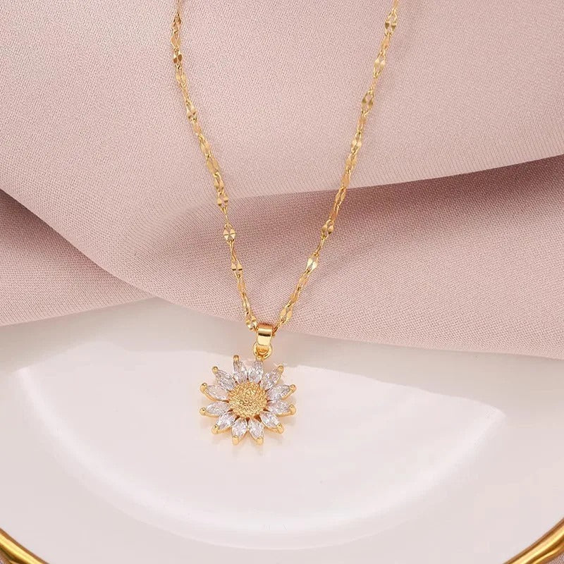 Crystal Sunflower Necklace