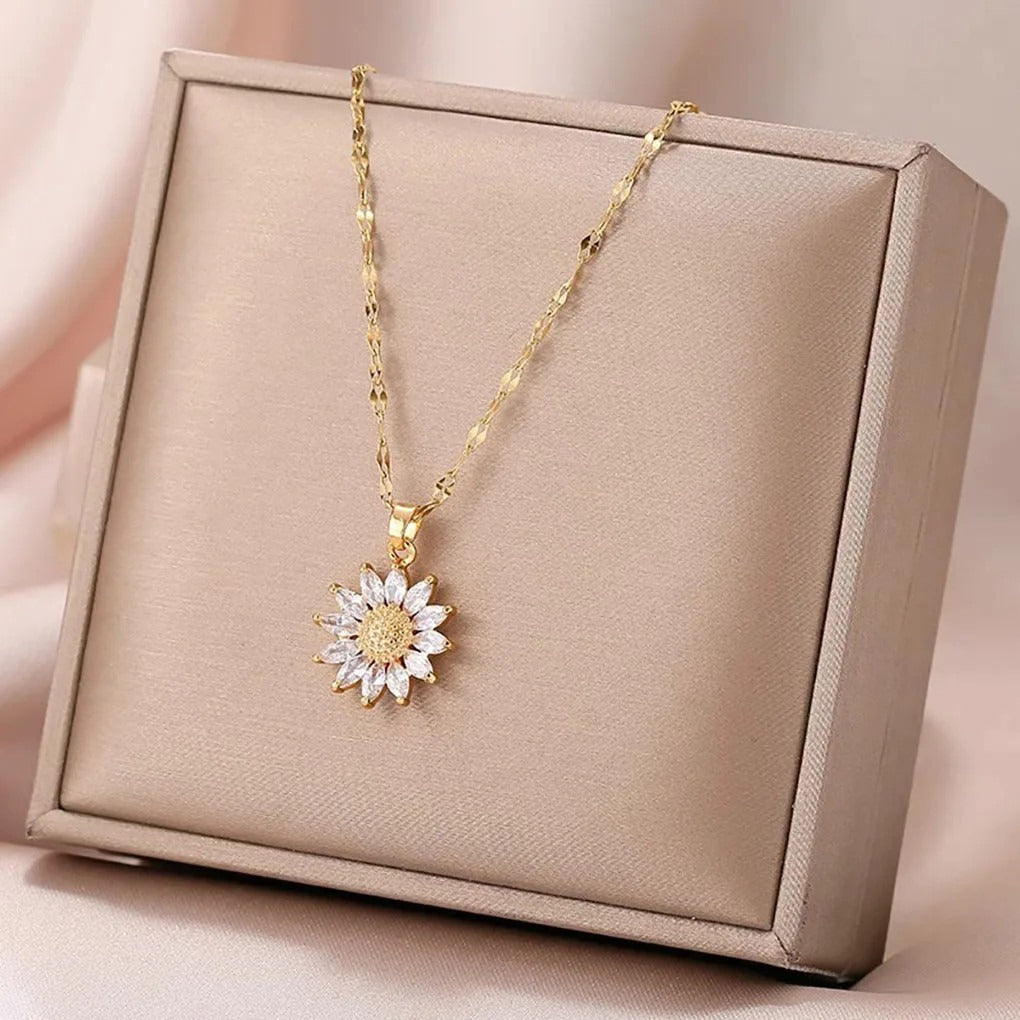 Crystal Sunflower Necklace