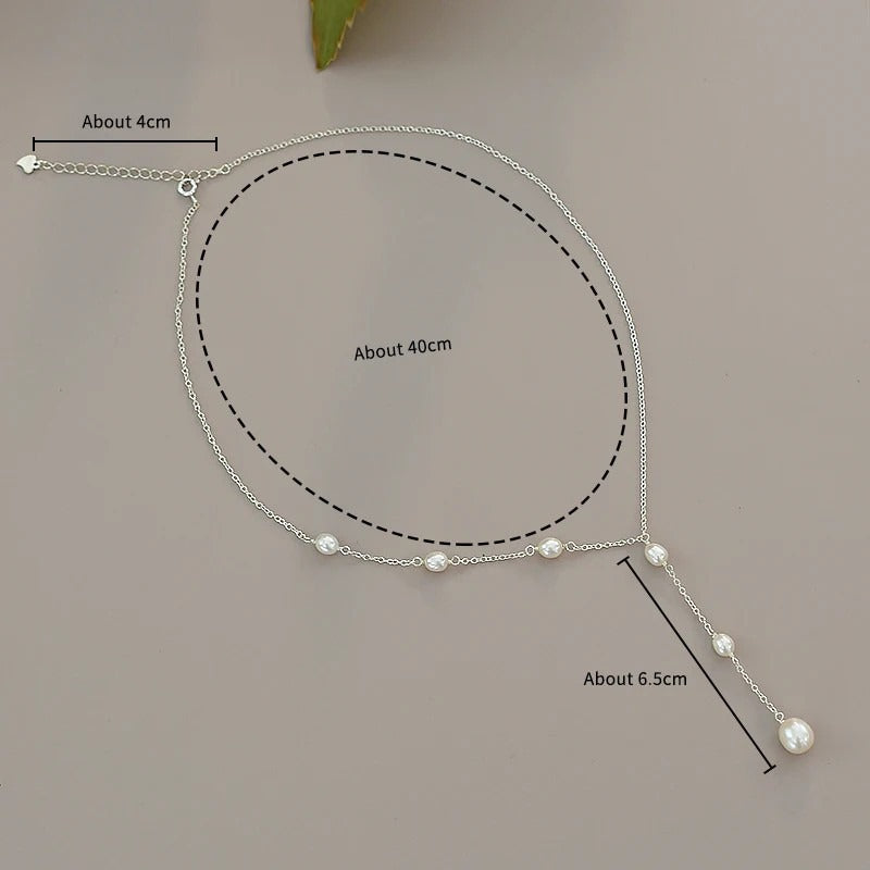 Sterling Silver Natural Freshwater Pearl Pendant Necklace