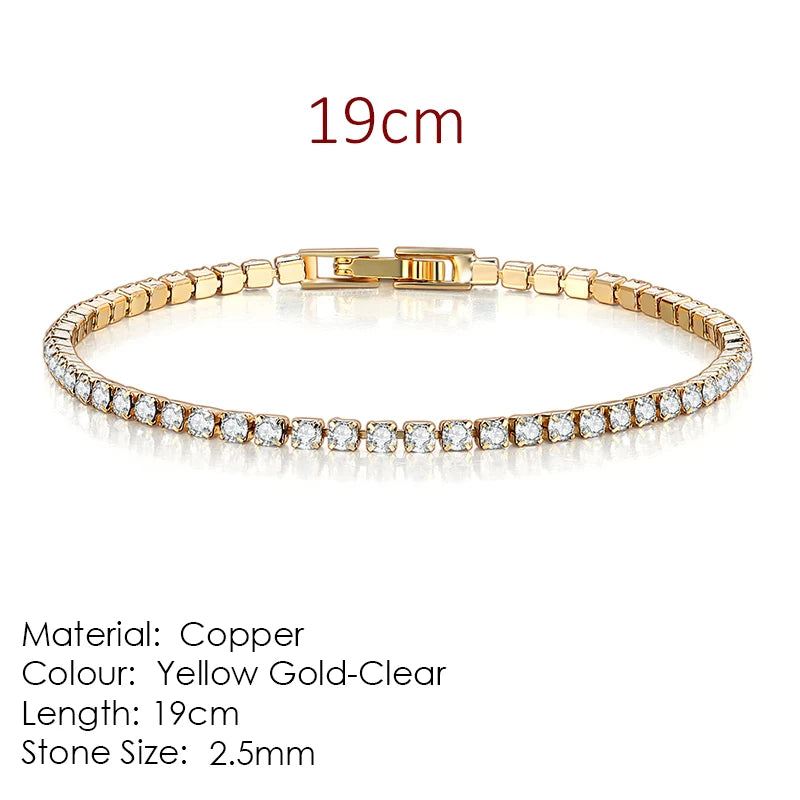 Fashion Multicolor Tennis Bracelet Zirconia Charm Designer Tennis Chain Bracelet