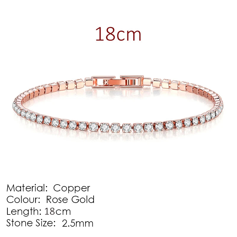 Fashion Multicolor Tennis Bracelet Zirconia Charm Designer Tennis Chain Bracelet