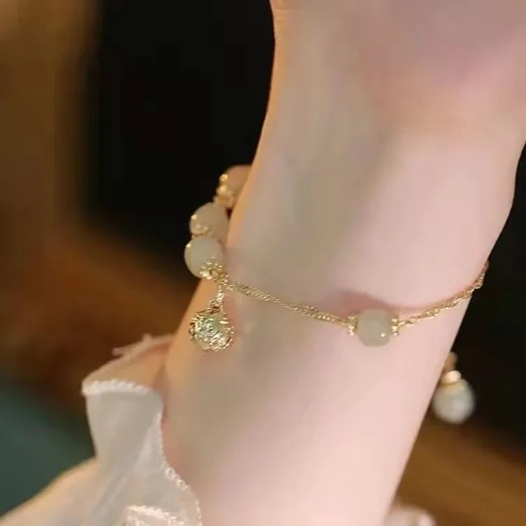 Bohemia Circle Bracelet Set Multi-Layer Vintage Folded Wind Fish Bone Chain Flower Leaves Jewelry Gift