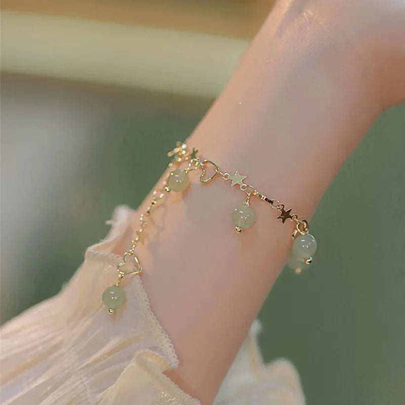 Bohemia Circle Bracelet Set Multi-Layer Vintage Folded Wind Fish Bone Chain Flower Leaves Jewelry Gift