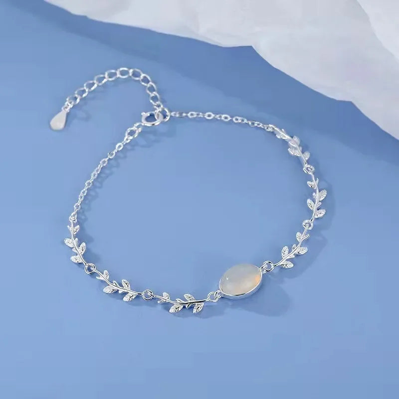 Bohemia Circle Bracelet Set Multi-Layer Vintage Folded Wind Fish Bone Chain Flower Leaves Jewelry Gift