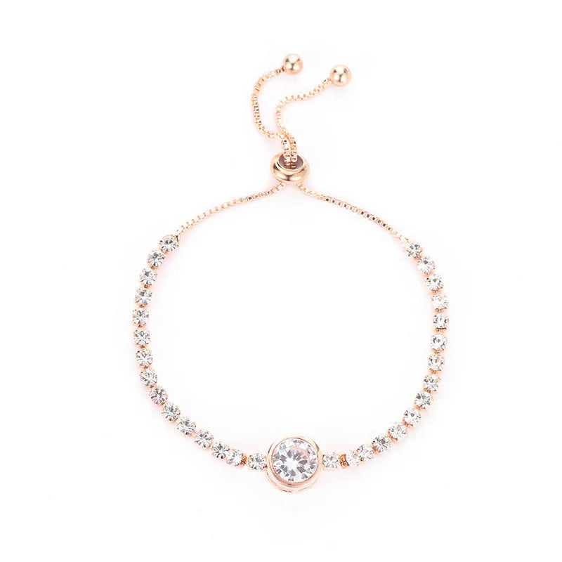 Luxury Color Cubic Zirconia Gold Color Tennis Bracelets