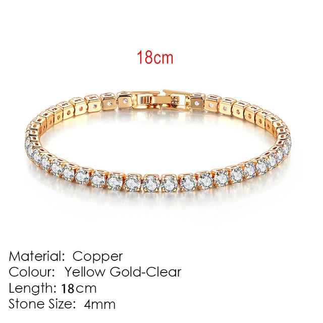 Fashion Multicolor Tennis Bracelet Zirconia Charm Designer Tennis Chain Bracelet