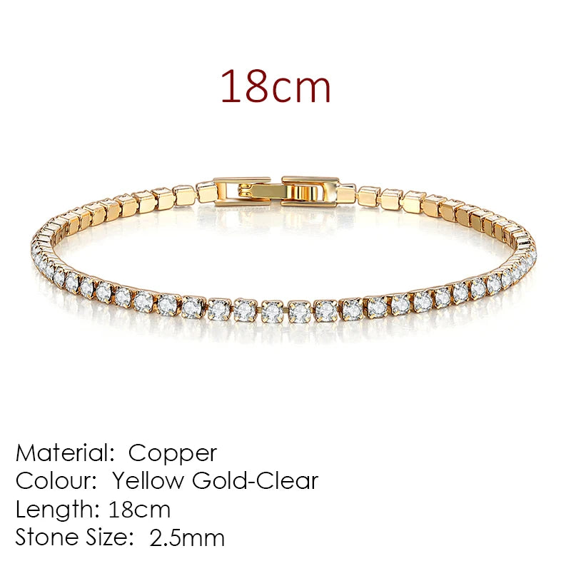 Fashion Multicolor Tennis Bracelet Zirconia Charm Designer Tennis Chain Bracelet