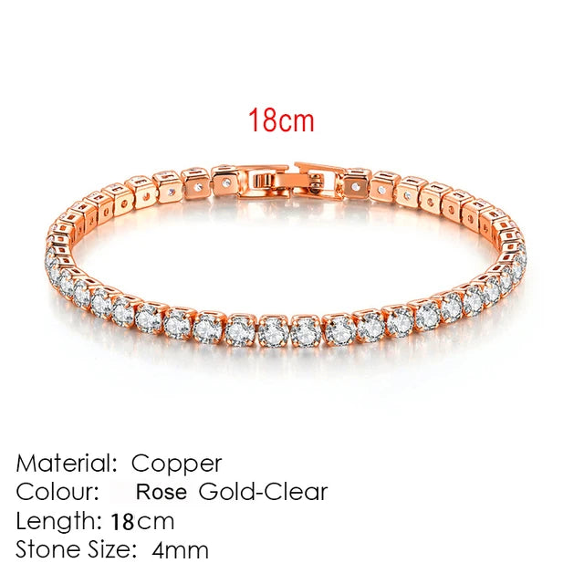 Fashion Multicolor Tennis Bracelet Zirconia Charm Designer Tennis Chain Bracelet