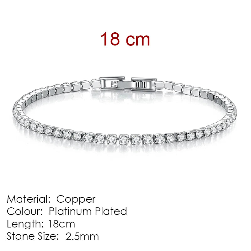 Fashion Multicolor Tennis Bracelet Zirconia Charm Designer Tennis Chain Bracelet