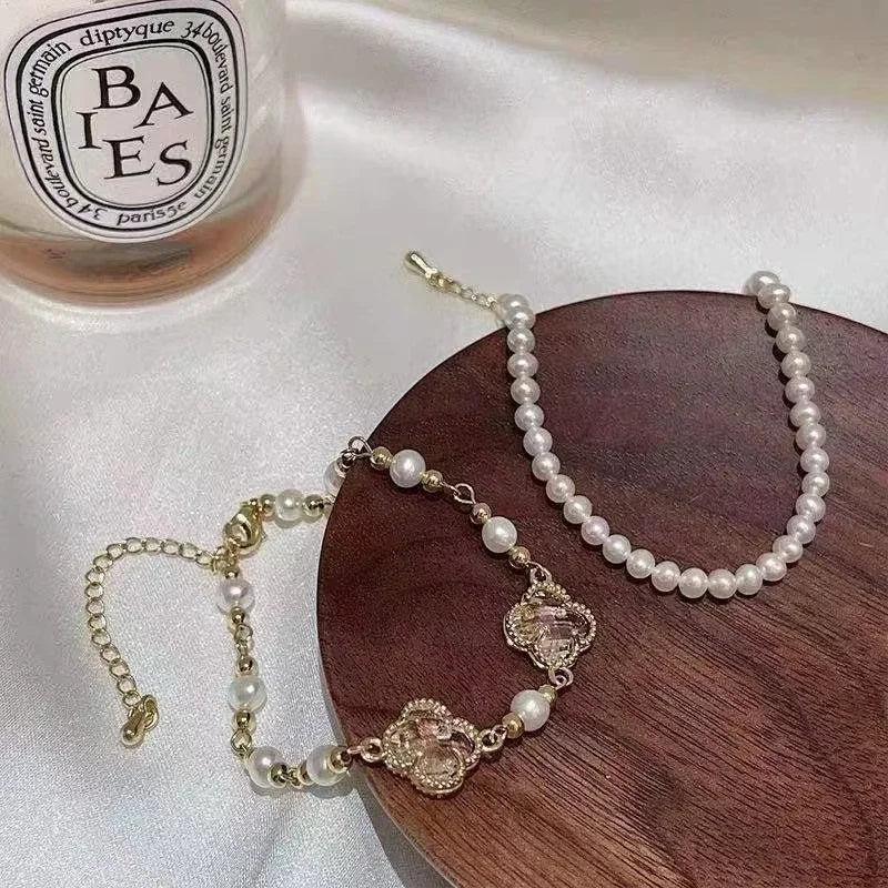 Bohemia Circle Bracelet Set Multi-Layer Vintage Folded Wind Fish Bone Chain Flower Leaves Jewelry Gift