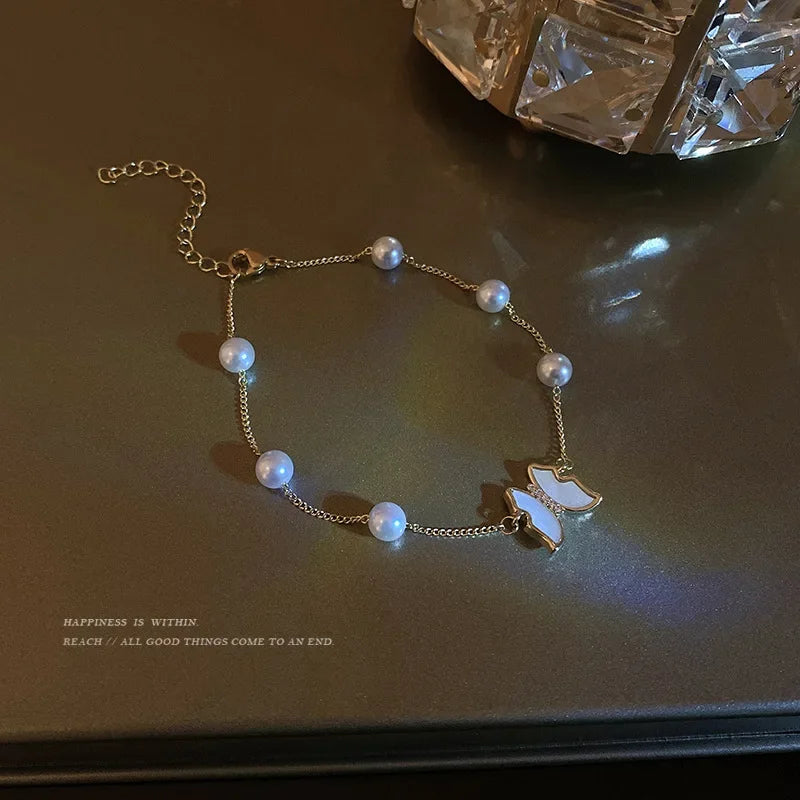 Bohemia Circle Bracelet Set Multi-Layer Vintage Folded Wind Fish Bone Chain Flower Leaves Jewelry Gift