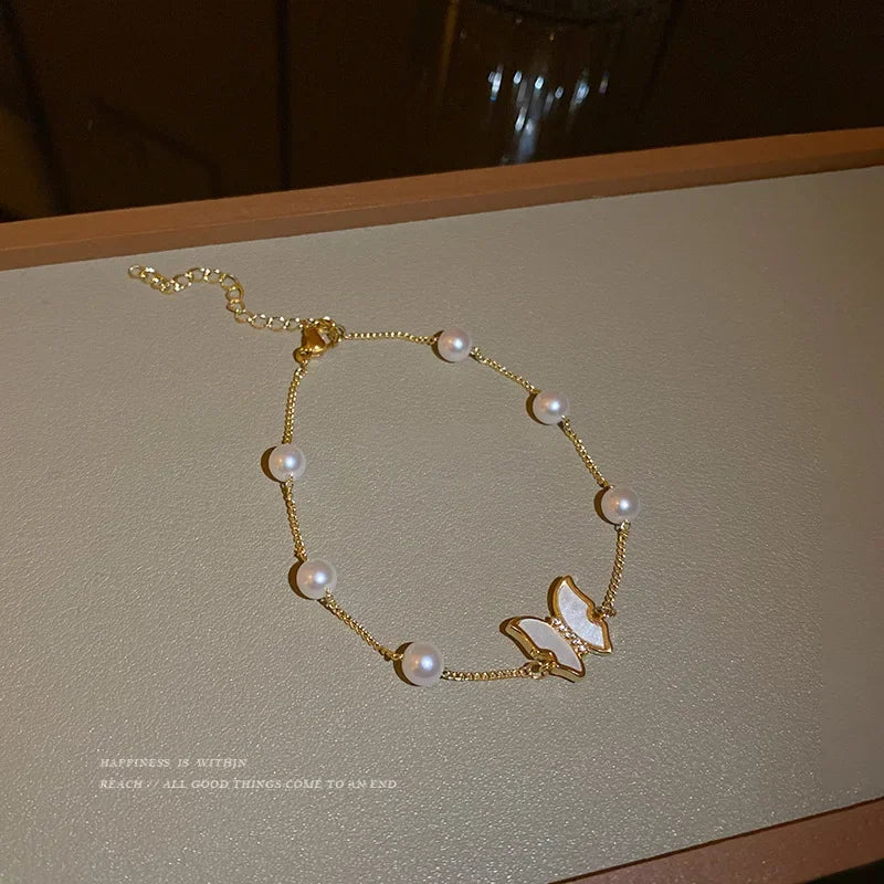 Bohemia Circle Bracelet Set Multi-Layer Vintage Folded Wind Fish Bone Chain Flower Leaves Jewelry Gift