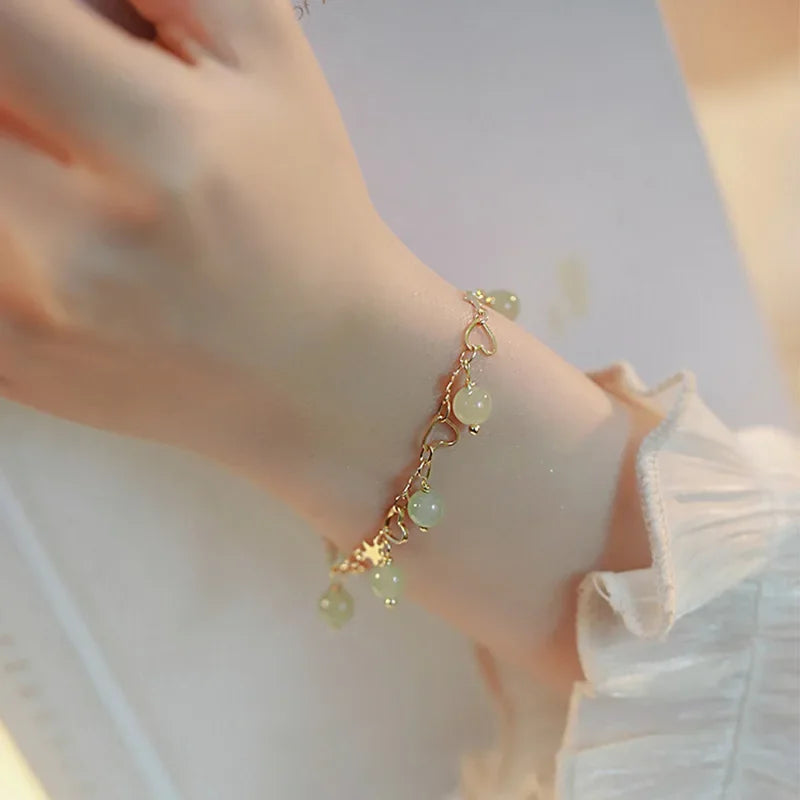 Bohemia Circle Bracelet Set Multi-Layer Vintage Folded Wind Fish Bone Chain Flower Leaves Jewelry Gift
