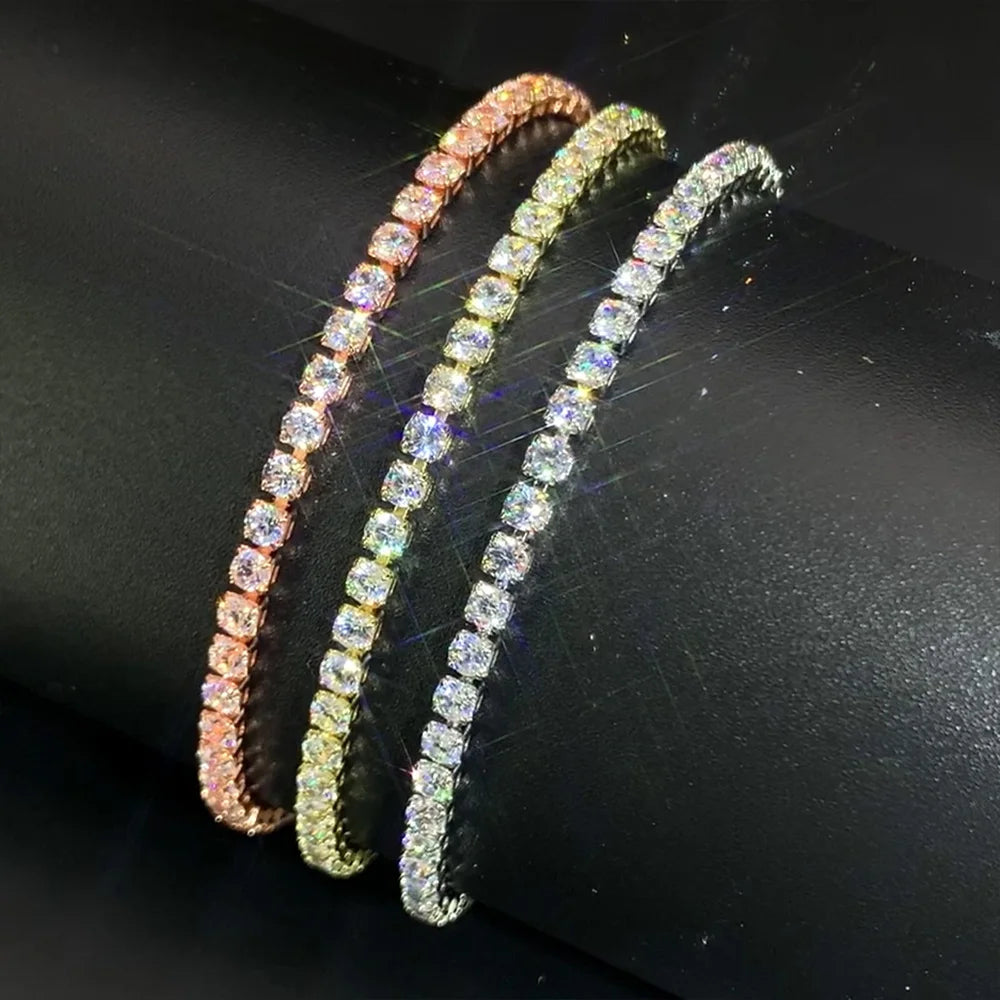 Fashion Multicolor Tennis Bracelet Zirconia Charm Designer Tennis Chain Bracelet