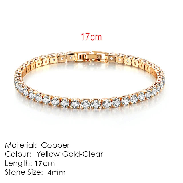 Fashion Multicolor Tennis Bracelet Zirconia Charm Designer Tennis Chain Bracelet
