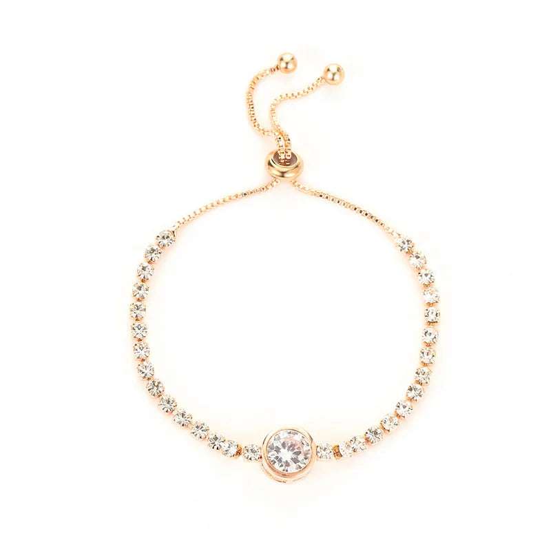 Luxury Color Cubic Zirconia Gold Color Tennis Bracelets