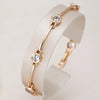 Kinel Hot Simple 585 Rose Gold Color Bracelet for Women Luxury Trend Natural Zircon Bride Wedding Daily Fine Jewelry 2023 New