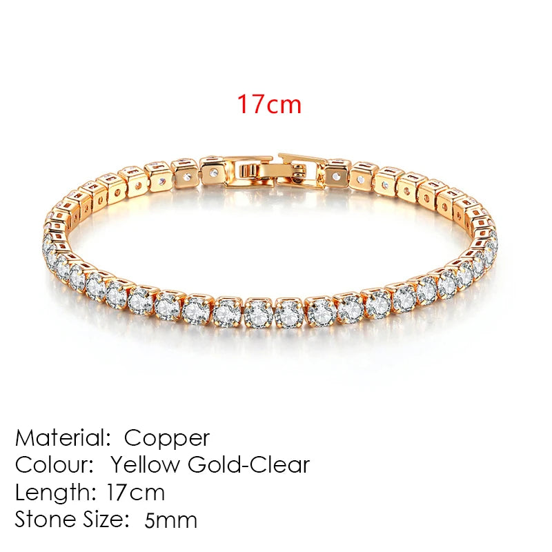 Fashion Multicolor Tennis Bracelet Zirconia Charm Designer Tennis Chain Bracelet