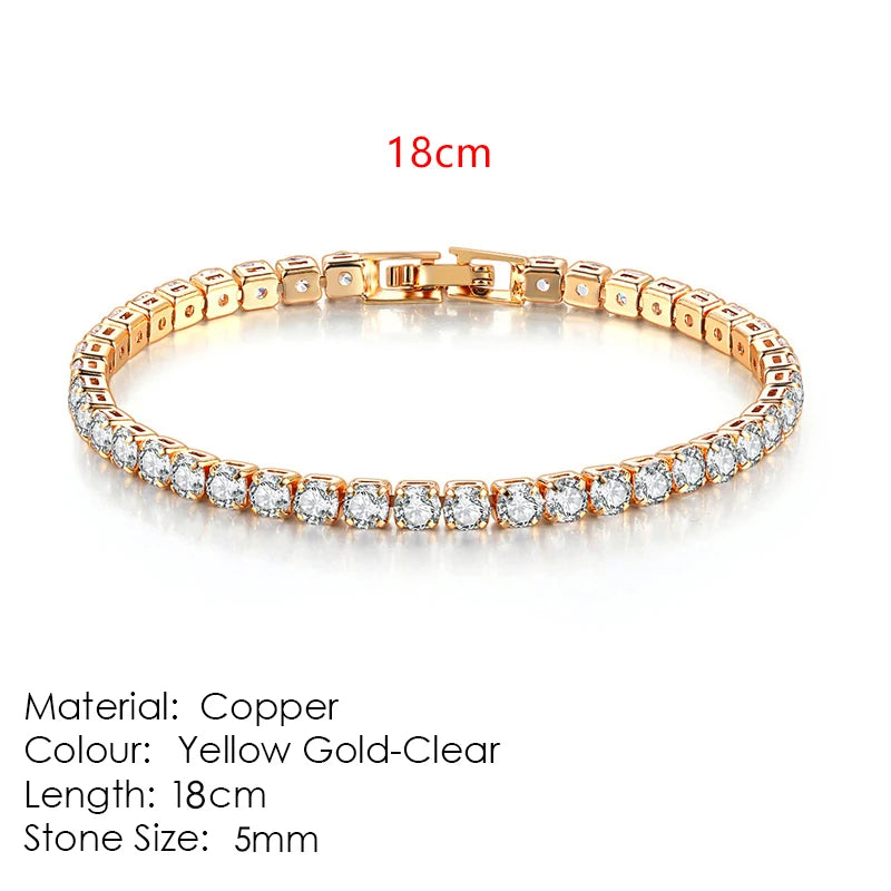 Fashion Multicolor Tennis Bracelet Zirconia Charm Designer Tennis Chain Bracelet