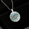 Vintage Rounded Blue Mandala Necklace