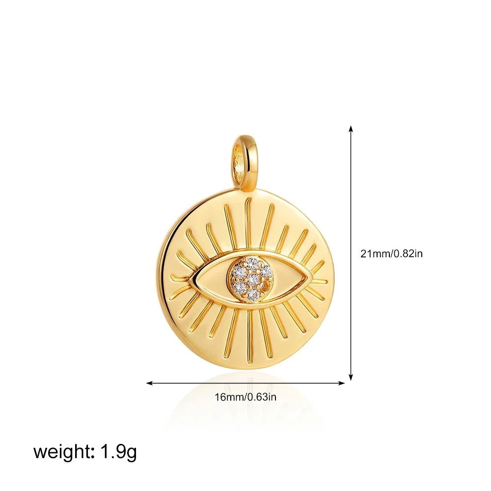 Exquisite Moon Star Sun Evil Eyes Pendant