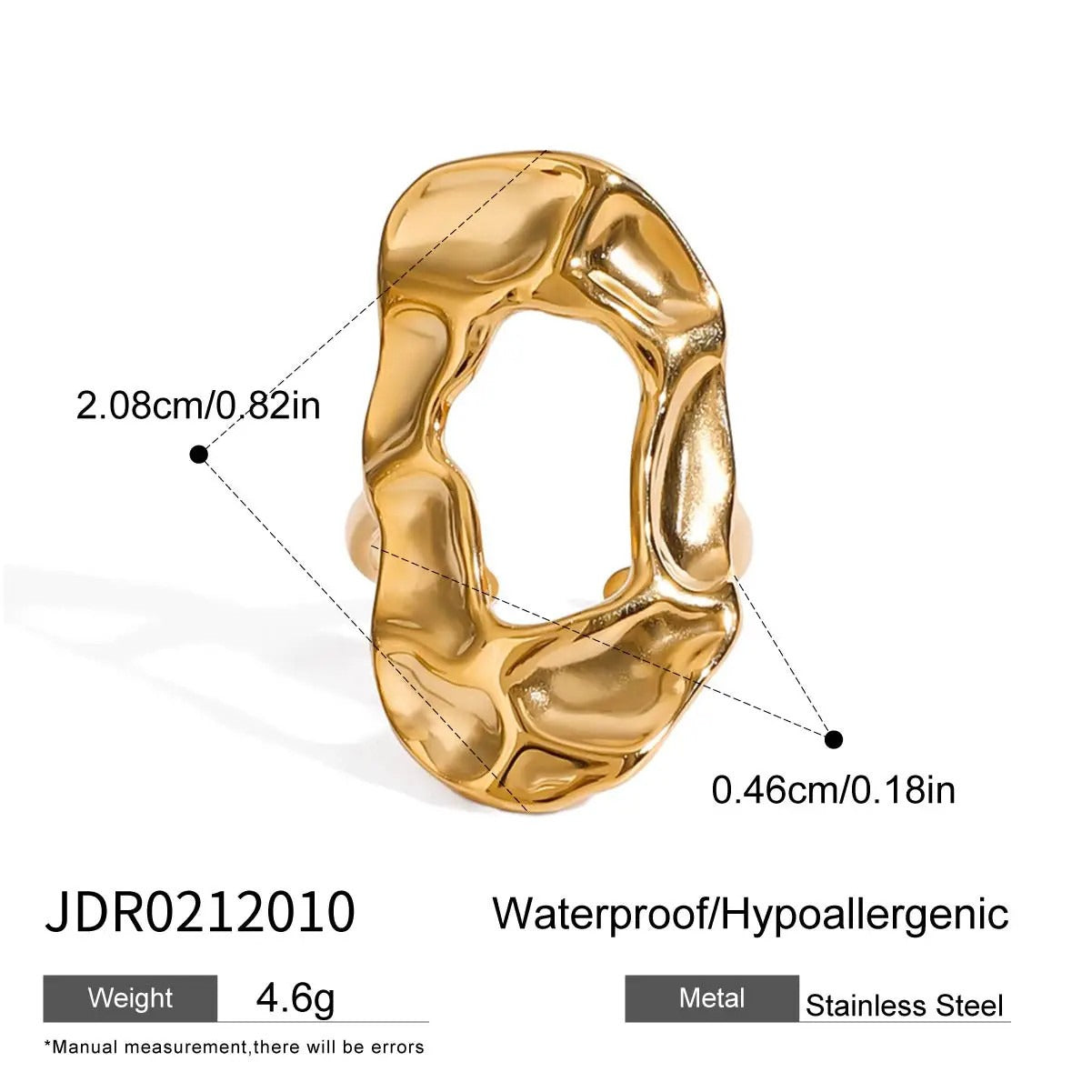 Adjustable Anya Textured Ring