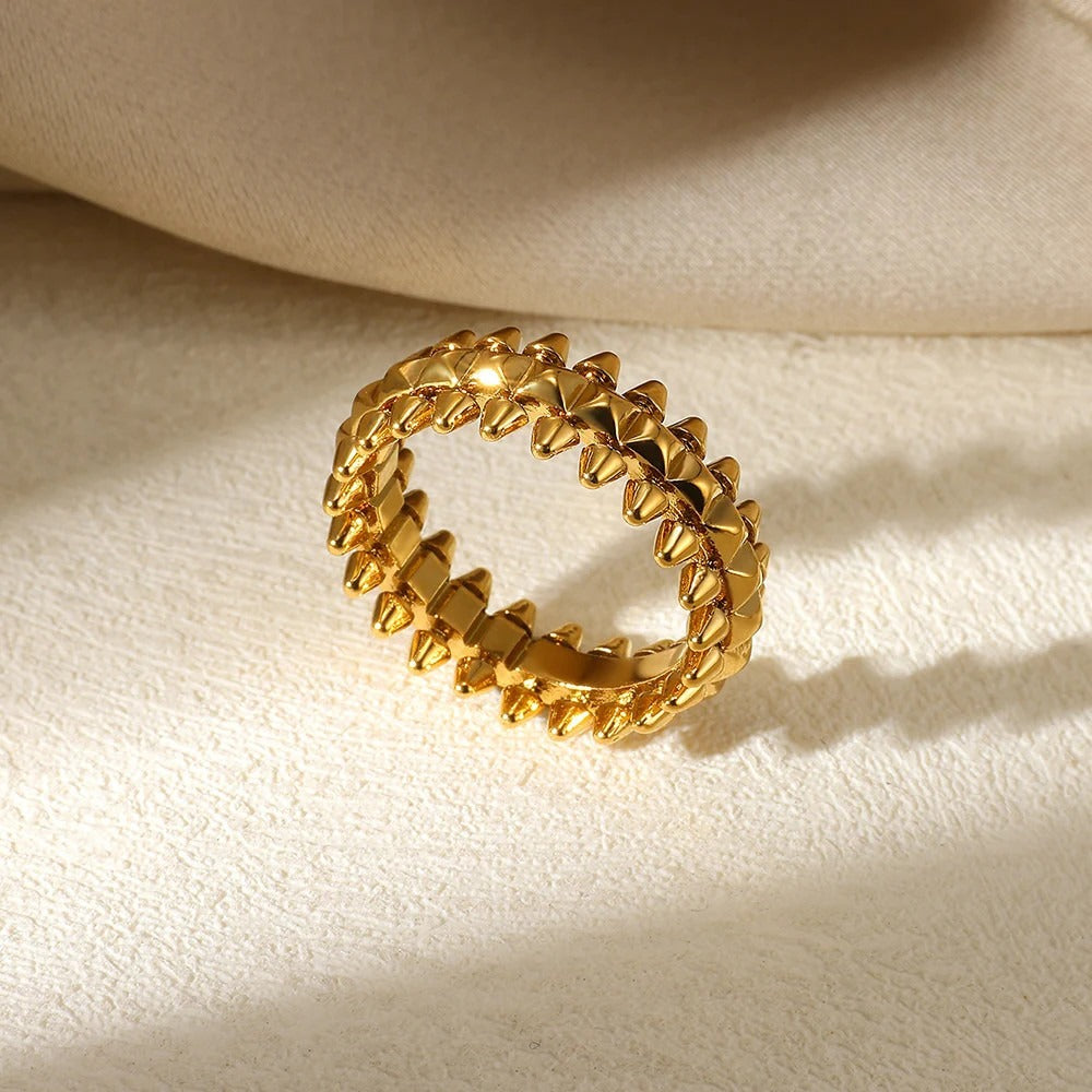 Creative Geometry Rivet Rings For Women Men Smooth Wide Ring Wedding Exquisite Classic Punk Jewelry Gift 2025