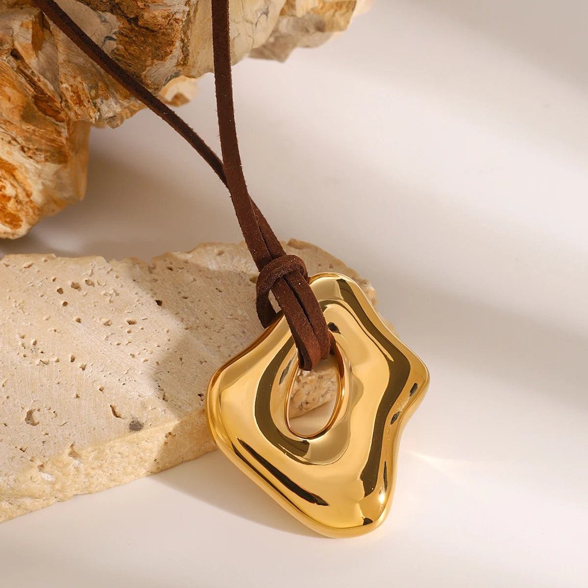 Irregular Geometric Wax Necklace