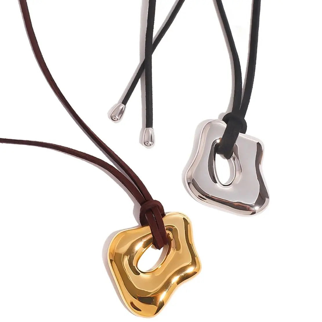 Irregular Geometric Wax Necklace