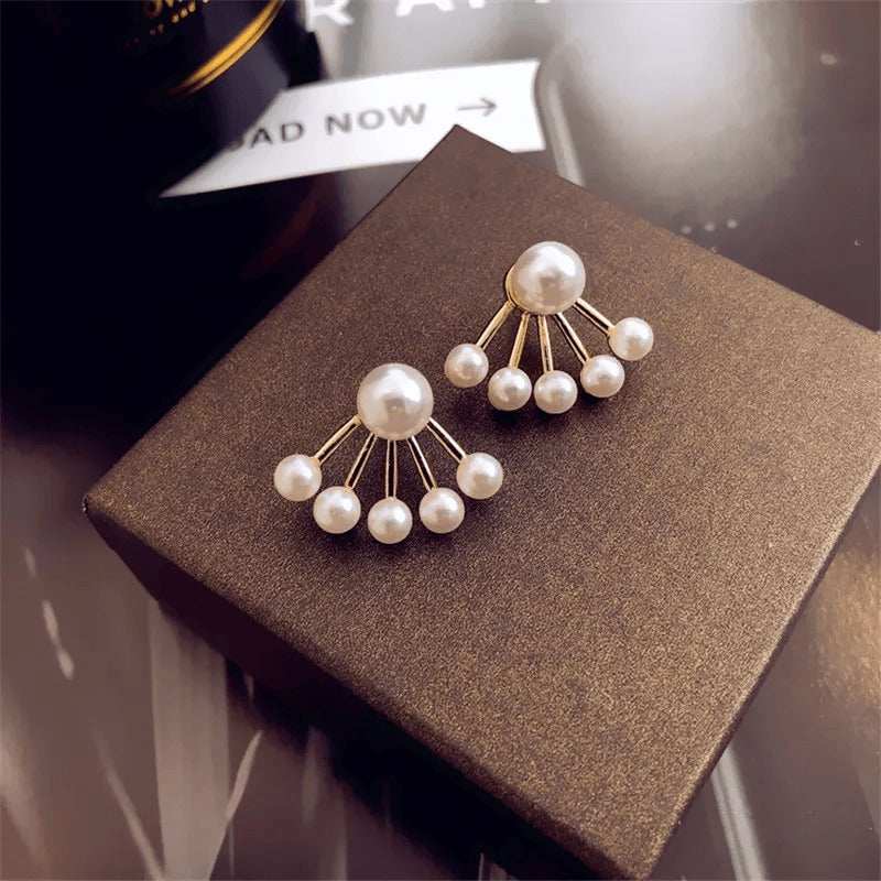 New Light Luxury Stud Earrings Fashion Double Pearl Sweet Earring