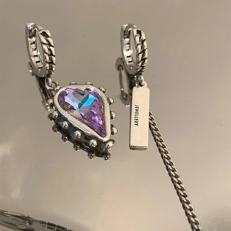 Retro Double Loop Design Drop Earrings Gold Silver Color Geometric Round