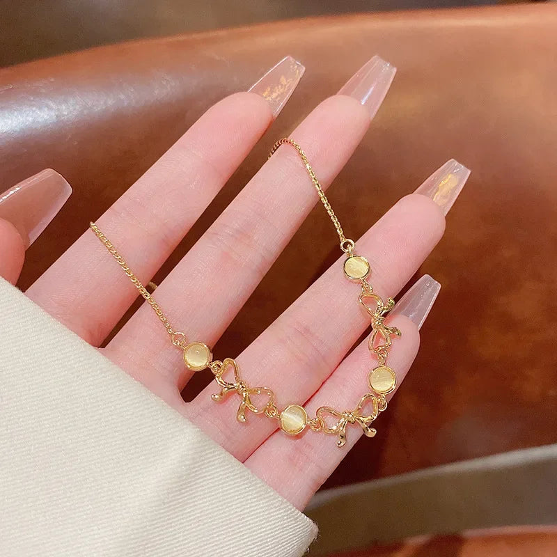 Bohemia Circle Bracelet Set Multi-Layer Vintage Folded Wind Fish Bone Chain Flower Leaves Jewelry Gift