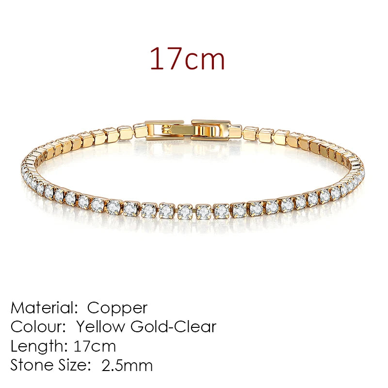 Fashion Multicolor Tennis Bracelet Zirconia Charm Designer Tennis Chain Bracelet