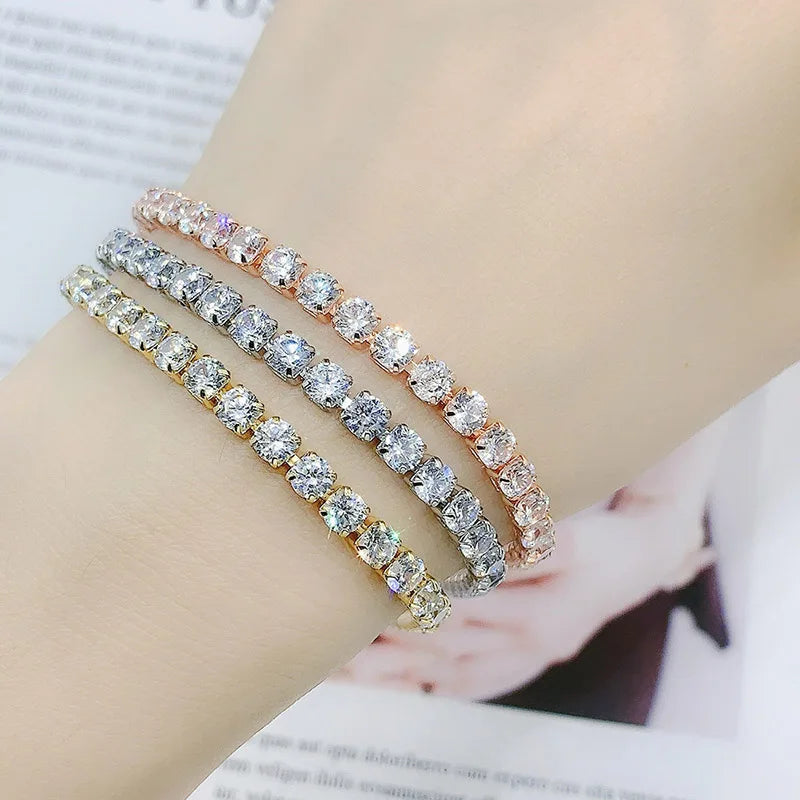 Fashion Multicolor Tennis Bracelet Zirconia Charm Designer Tennis Chain Bracelet