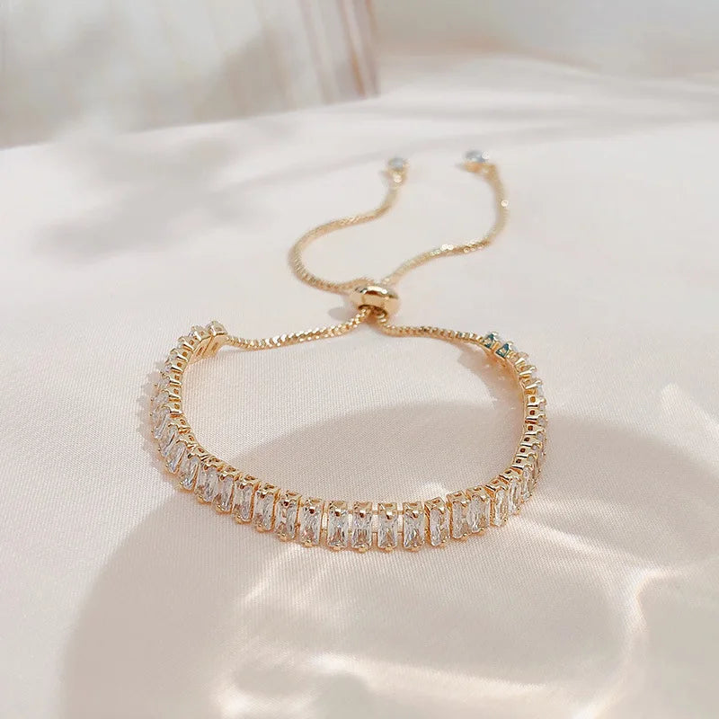 Luxury Color Cubic Zirconia Gold Color Tennis Bracelets