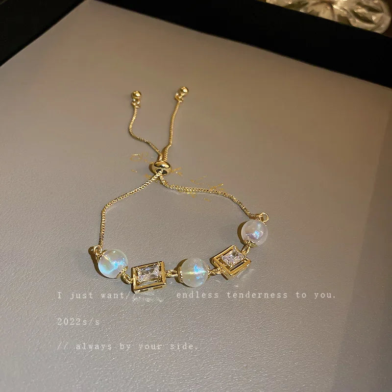 Bohemia Circle Bracelet Set Multi-Layer Vintage Folded Wind Fish Bone Chain Flower Leaves Jewelry Gift