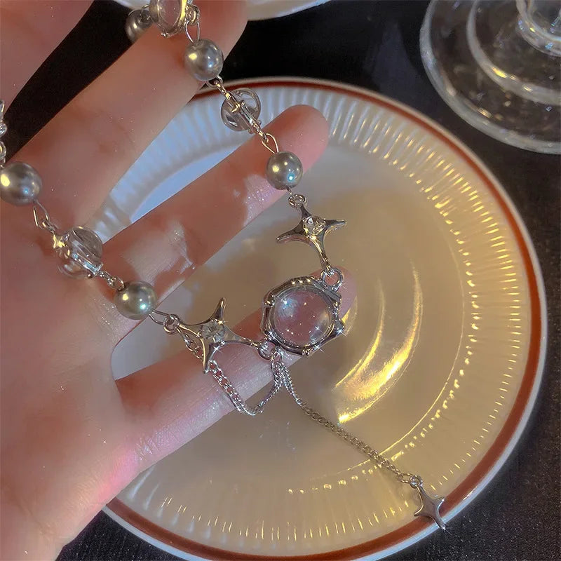 Bohemia Circle Bracelet Set Multi-Layer Vintage Folded Wind Fish Bone Chain Flower Leaves Jewelry Gift