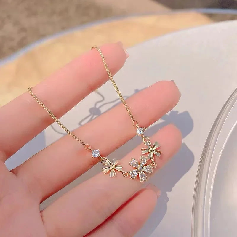 Bohemia Circle Bracelet Set Multi-Layer Vintage Folded Wind Fish Bone Chain Flower Leaves Jewelry Gift