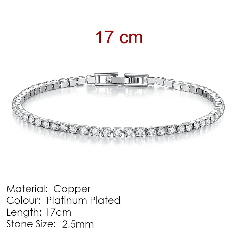 Fashion Multicolor Tennis Bracelet Zirconia Charm Designer Tennis Chain Bracelet