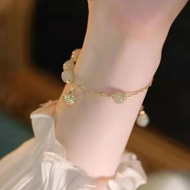 Bohemia Circle Bracelet Set Multi-Layer Vintage Folded Wind Fish Bone Chain Flower Leaves Jewelry Gift