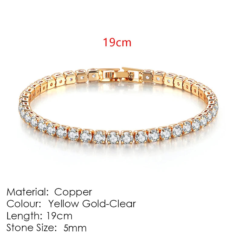 Fashion Multicolor Tennis Bracelet Zirconia Charm Designer Tennis Chain Bracelet