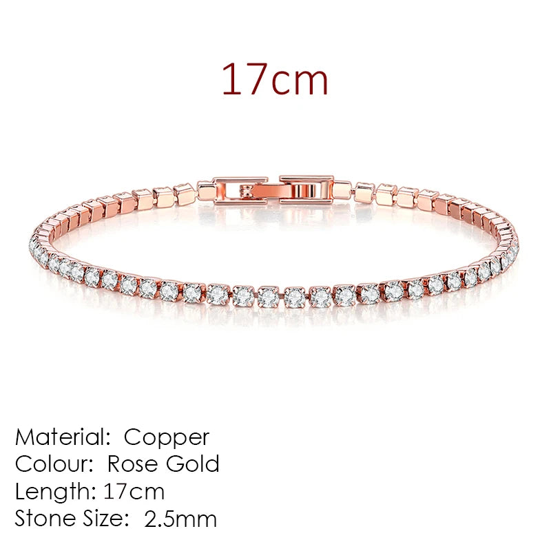 Fashion Multicolor Tennis Bracelet Zirconia Charm Designer Tennis Chain Bracelet